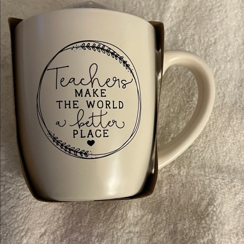 Heartfelt Teacher Mug with Stone Accent